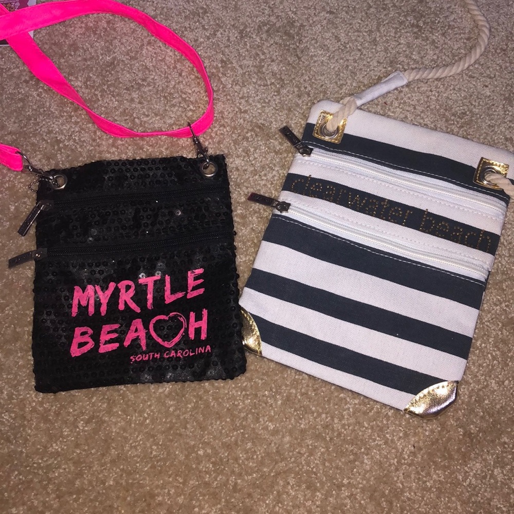 Two over the shoulder beach purses